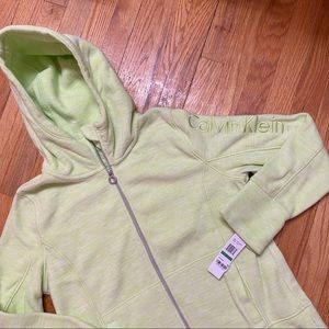 Calvin Klein neon green zip up jacket